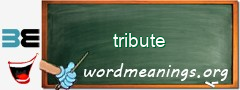 WordMeaning blackboard for tribute